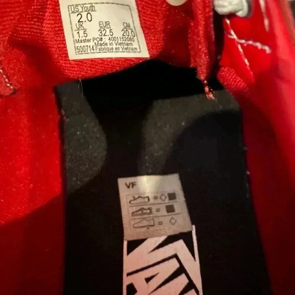 Vans Boy Red Shoes - Picture 6 of 8